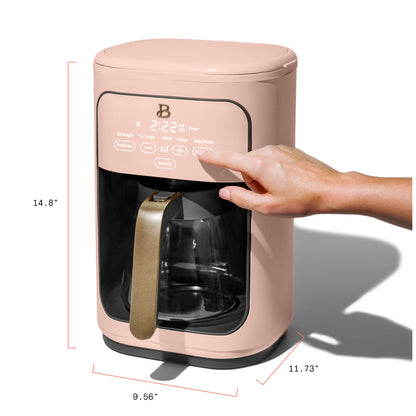 Brew Perfection with Drew Barrymore's Elegant 14-Cup Programmable Drip Coffee Maker - Touch-Activated Convenience