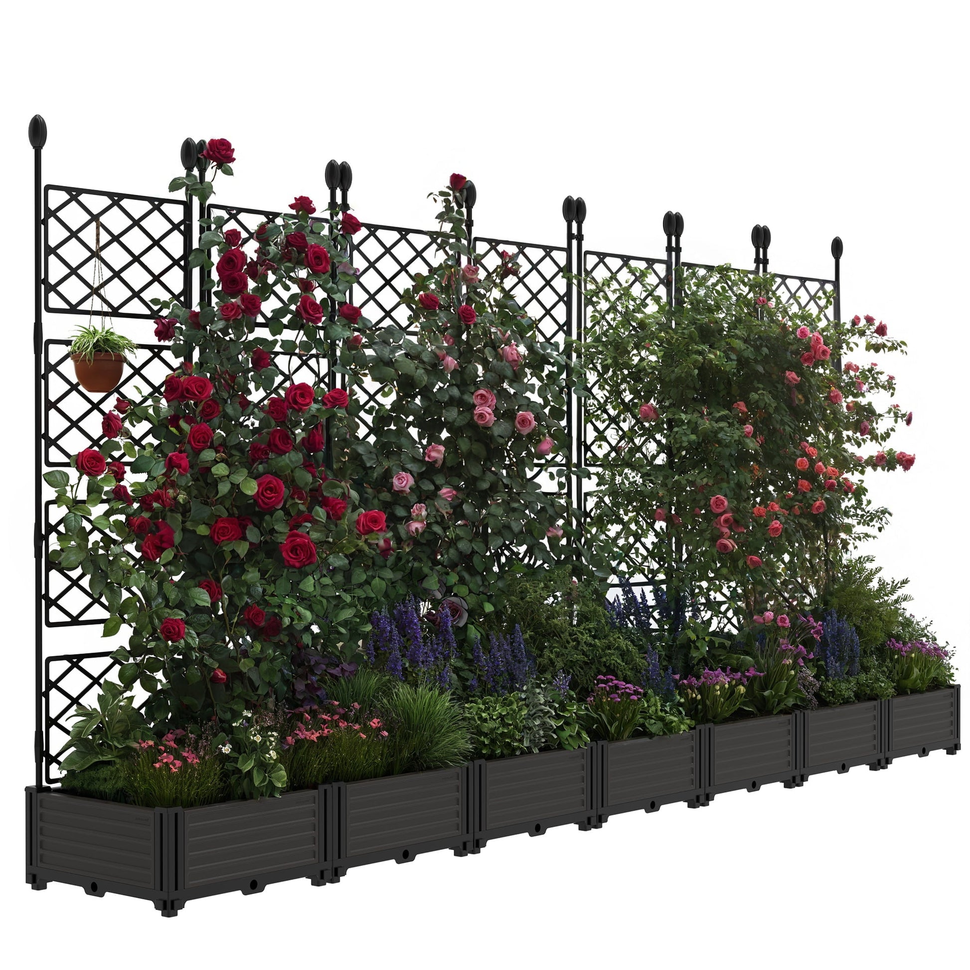 Elevate Your Garden with the WildBreak 3-Piece Planter Box Set and Trellis Screen - Perfect for Vertical Gardening!