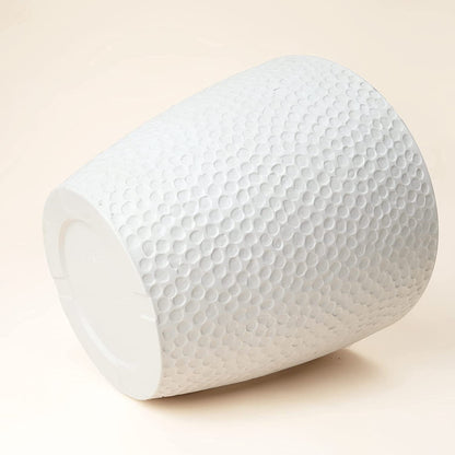 Modern 14" White Honeycomb Planter Pot – Large Decorative Flower Pot for Indoor & Outdoor House Plants