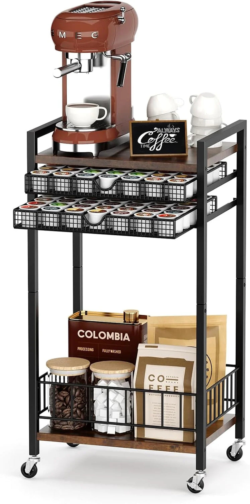 K-Cup Holder Rack,Coffee Pod Holder Drawer for 84 Coffee Pods Storage, Stylish Home or Office Coffee Bar Organizer