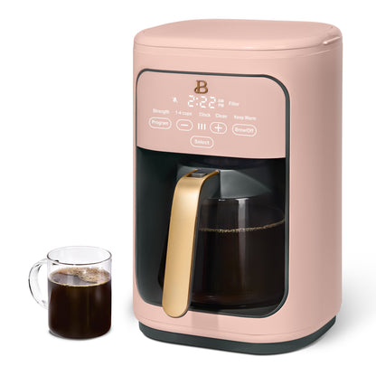 Brew Perfection with Drew Barrymore's Elegant 14-Cup Programmable Drip Coffee Maker - Touch-Activated Convenience