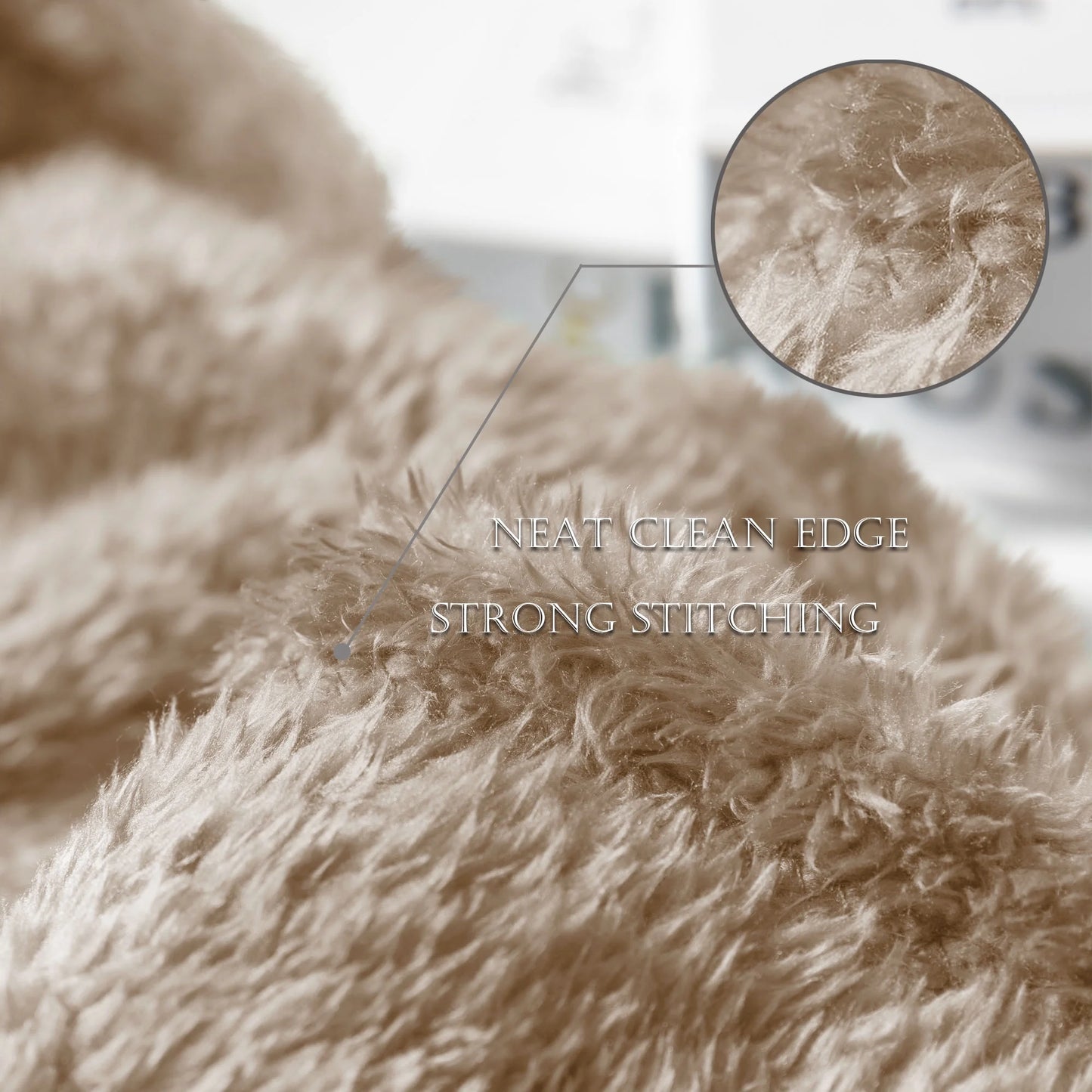 Cuddle Up in Luxury: Extra Soft Camel Plush Fuzzy Fleece Throw Blanket (50" x 70") - Perfect for Cozy Nights and Stylish Decor